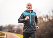 Older Man Running Outside