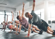 Workout class in gym